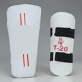 Gogato Elite Series professional white and red cricket elbow guard with high-density foam.