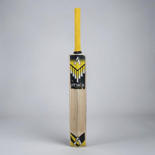 Attack Full Size Adult Scooped Wooden Cricket Bat (Short Handle)